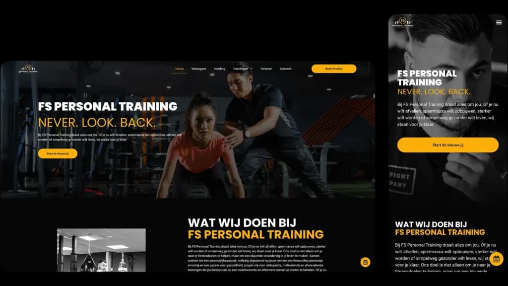 FS Personal Training website case door Areza