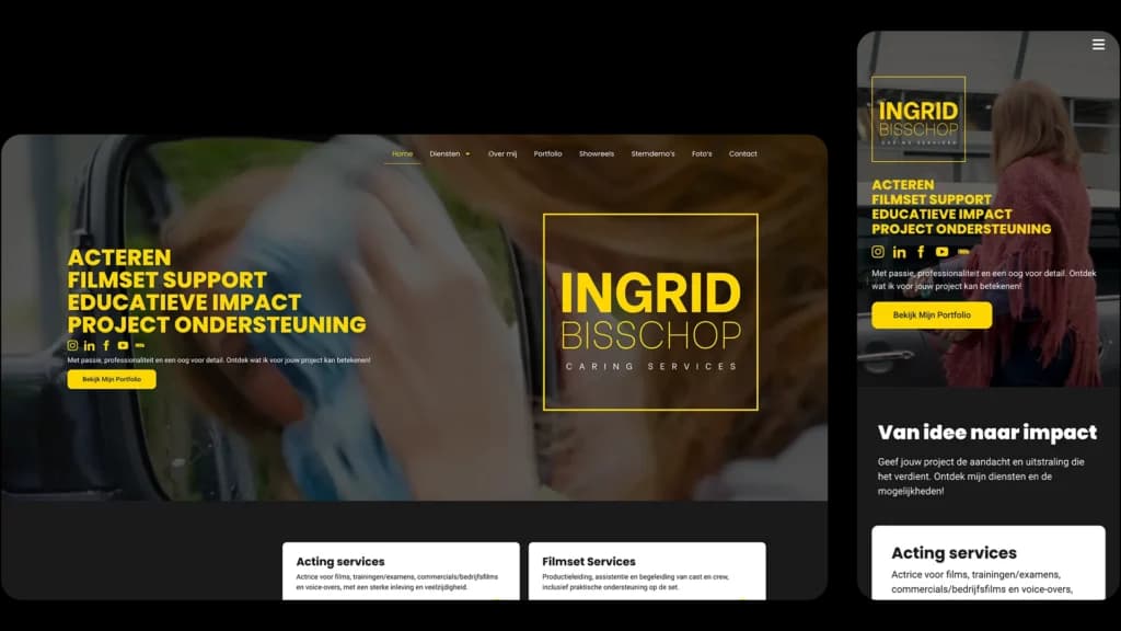Ingrid Bisschop website case door Areza