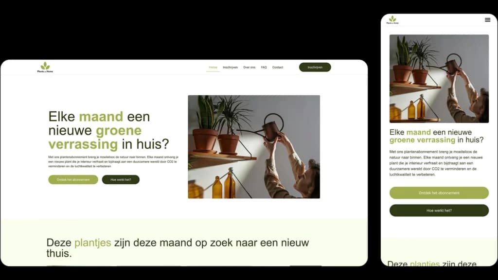 Plants At Home website case door Areza