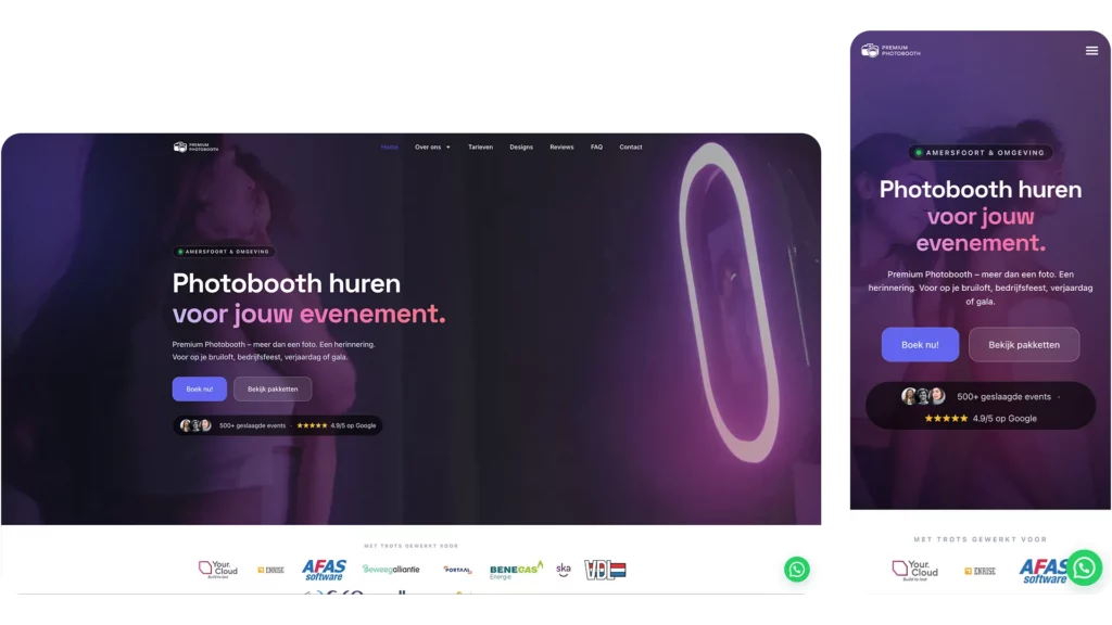 Premium Booth website case door Areza