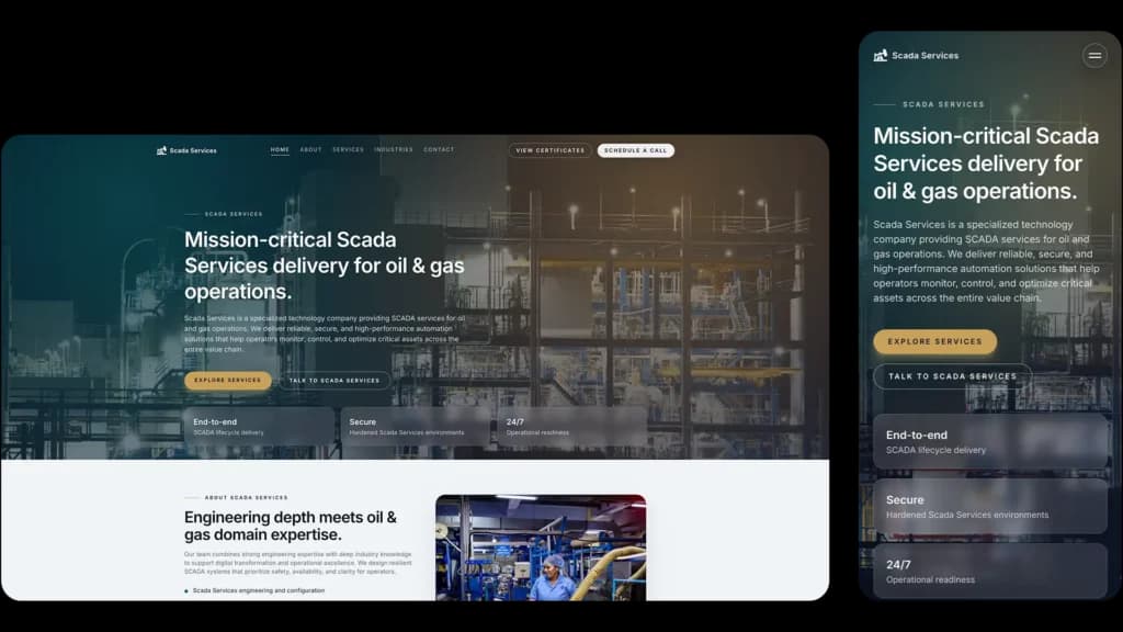 Scada Services website case door Areza