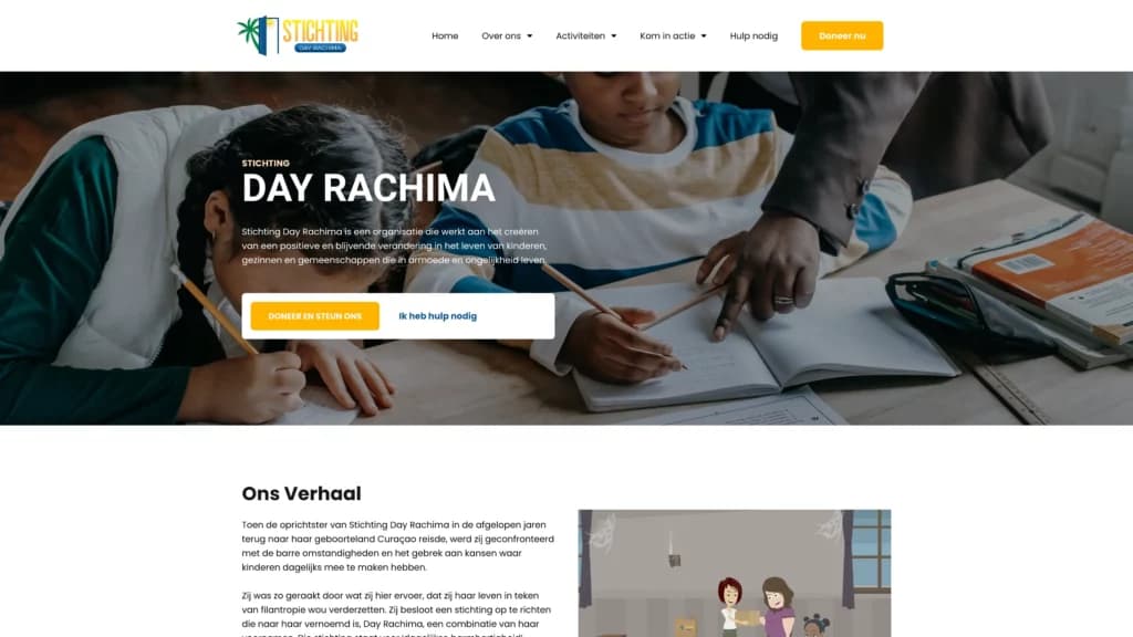 Stichting Day Rachima website case door Areza