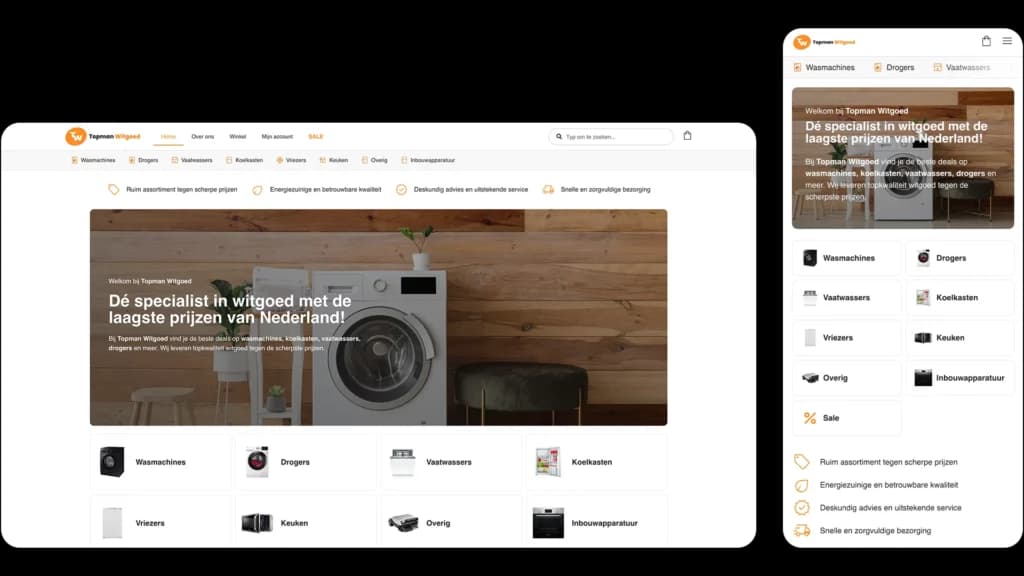 Topman Witgoed website case door Areza