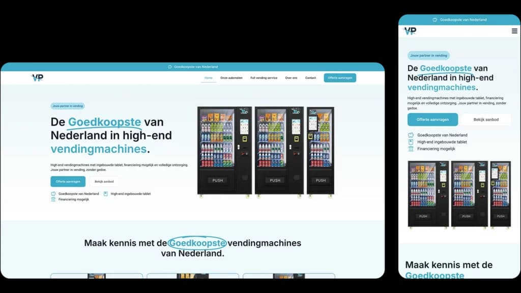 Vending Partner website case door Areza